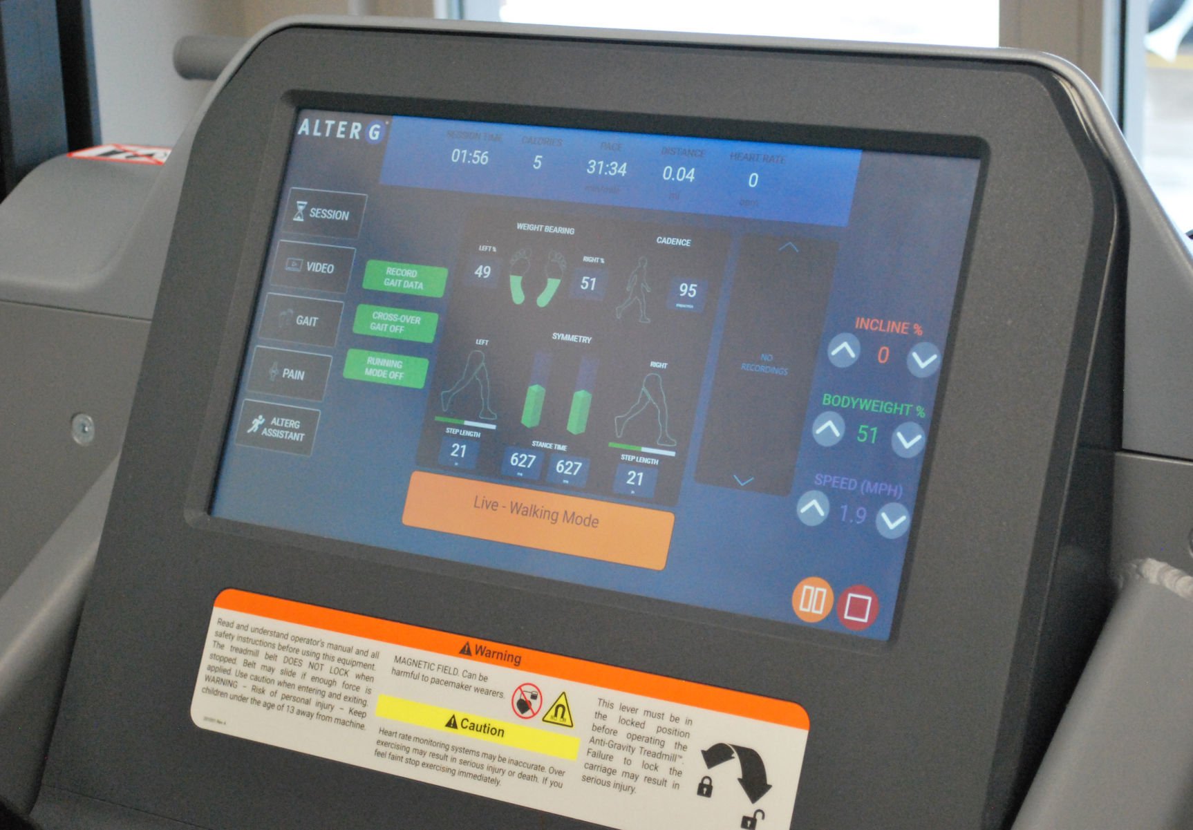 zero gravity treadmill physical therapy