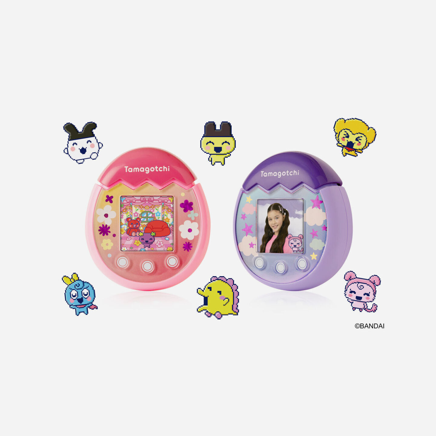 Pink Used Japan F/S Toy X Dream m Tamagotchi mix X ver Bandai Tamagotchi m 