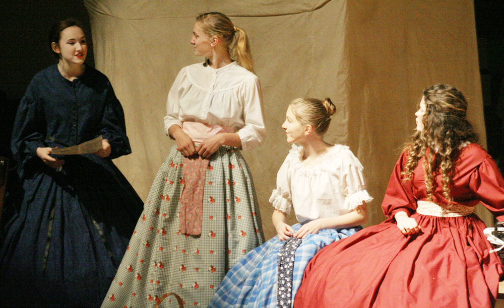 Mary telling friends about chance to work in hospital in Louisville play