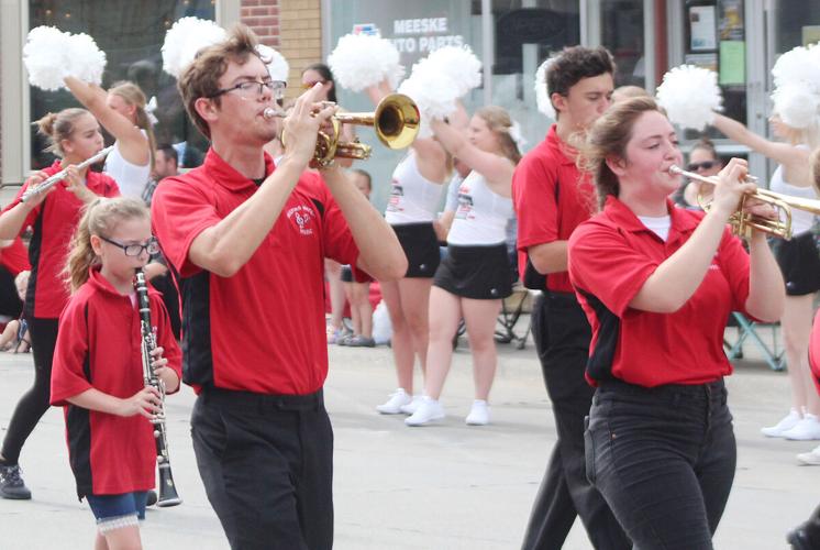 Matt Cover and Treva Lammers play in parade