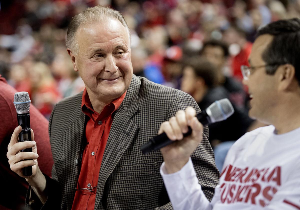 Kent Pavelka on the mic Husker basketball playbyplay man nearing his