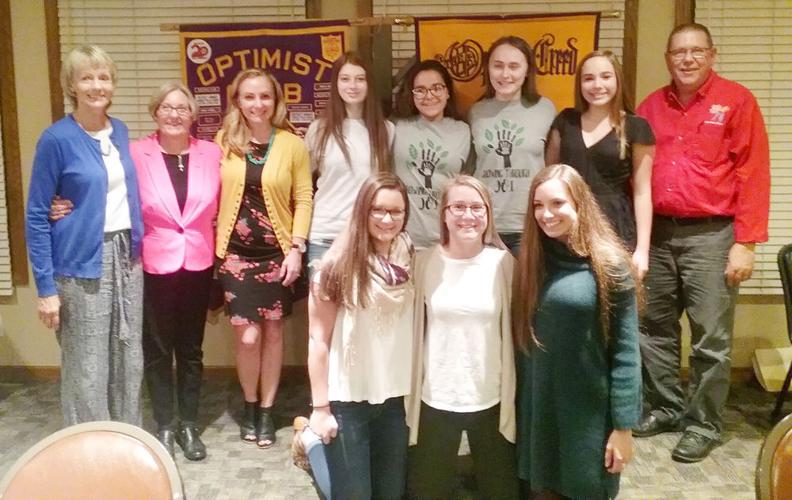 Junior Optimist members at banquet