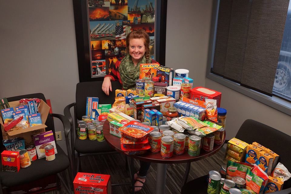 FHS grad coordinates canned food drive at work