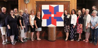 Barn quilt presentation at Lofte Theatre