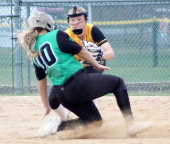 Megan Gissler against WCHS at second base