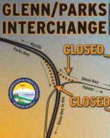 Construction closures coming to Glenn/Parks interchange