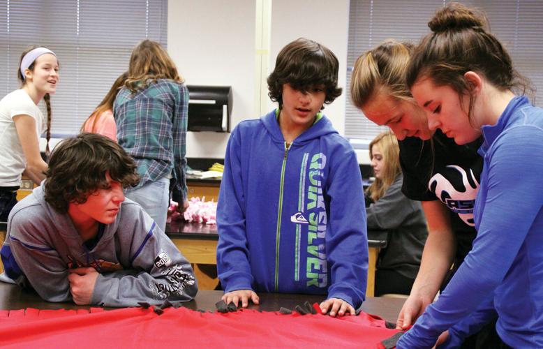 Wasilla students make blankets for local charities Schools