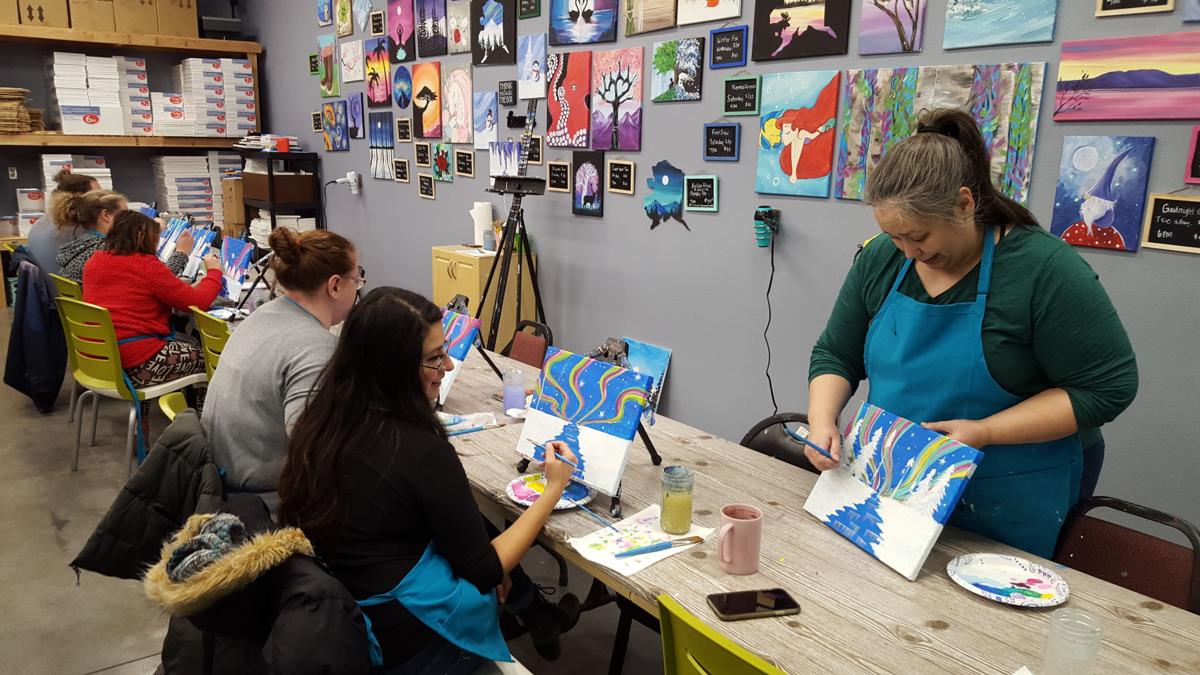 Dozens of locals paint together at Paint Nights with Sara’s new