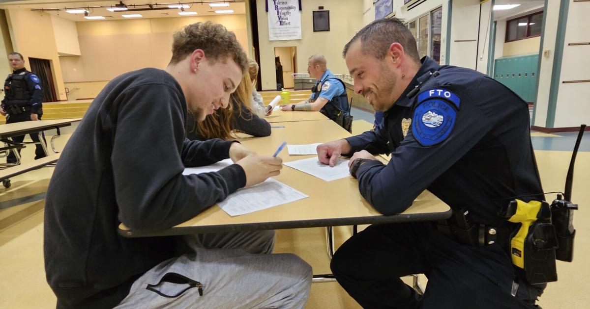 Local youth sign up for Mat-Su Law Enforcement Explorers program during ...