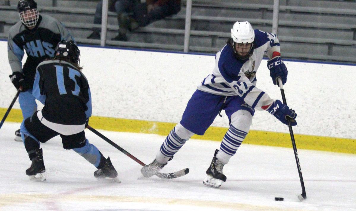 Moose unveil state hockey title banner Local Sports News
