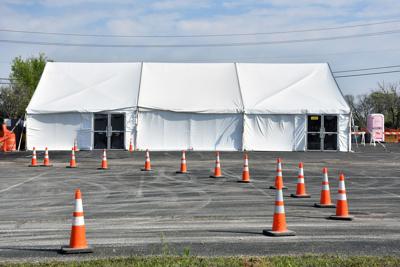 Triage Tent Set Up Ntmc To Have Drive Thru Coronavirus Testing Coronavirus Gainesvilleregister Com
