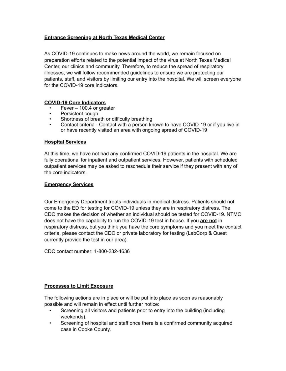 Pdf Ntmc Entrance Screening For Covid 19 Gainesvilleregister Com