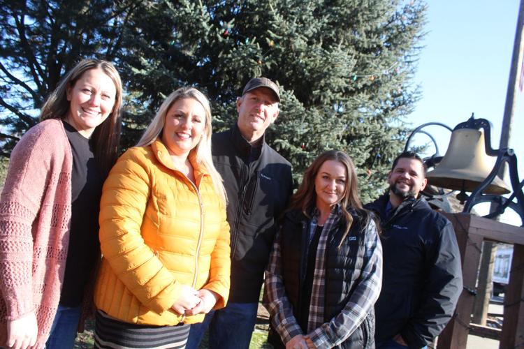 The St. Maries Chamber of Commerce invites the community to its inaugural Christmas Tree Lighting Ceremony this Saturday. Pictured left to right: Alli Brady, Mandi Knapp, Craig Wicks, Amber Osier and Aaron Nelson.