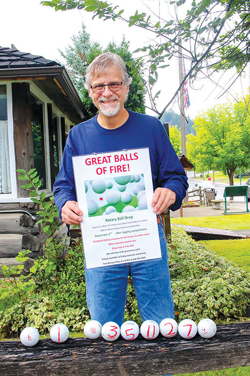 Golf balls and cash