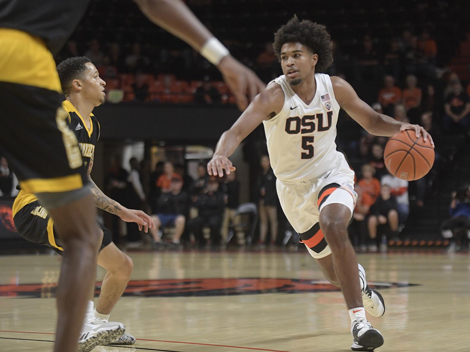 Osu Men S Basketball Hot Shooting Beavers Blast Spartans In Las
