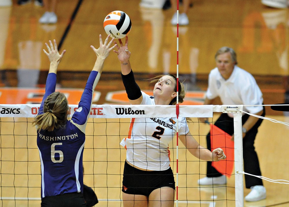 OSU volleyball No. 3 Huskies go to 4 sets to down Beavers Volleyball