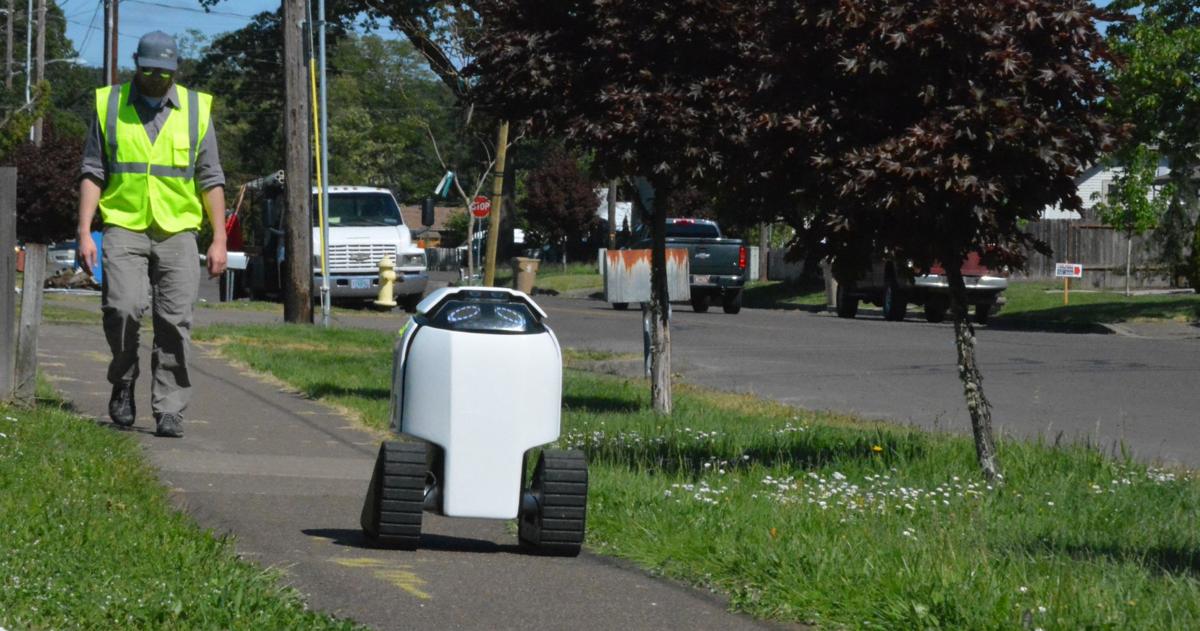 Delivery robot's testing phase in full swing on streets of Philomath