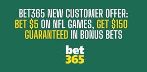 Bet365 NFL bonus code FPBETS: Claim $150 in bonus bets guaranteed for NFL Week 6 odds