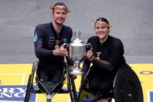 Hug earns 7th Boston Marathon wheelchair title and Rainbow-Cooper wins her 1st women's crown