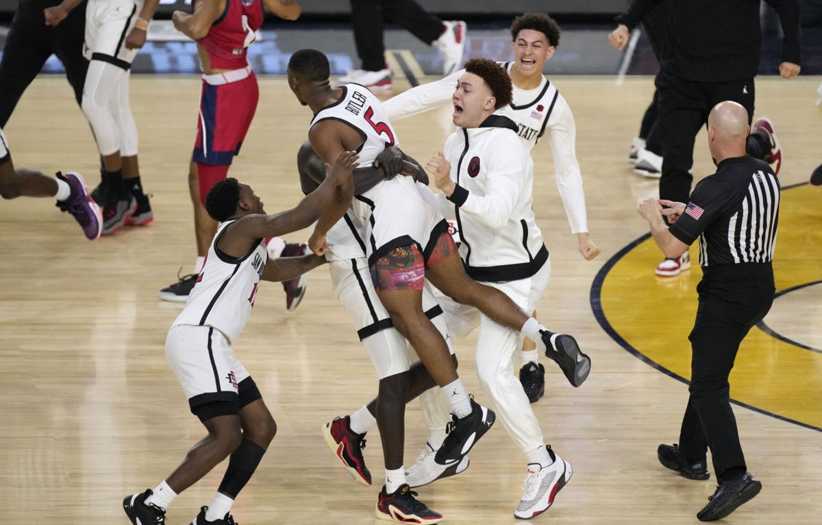 UConn defeats Miami while San Diego State stuns Florida Atlantic to advance  to the NCAA Men's Basketball Championship tournament title game