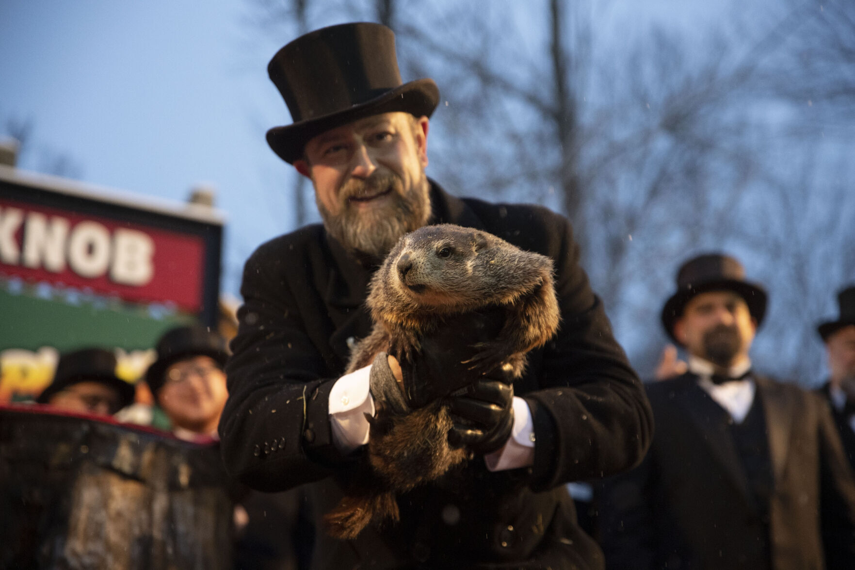 top hats to celebrate Groundhog Day 