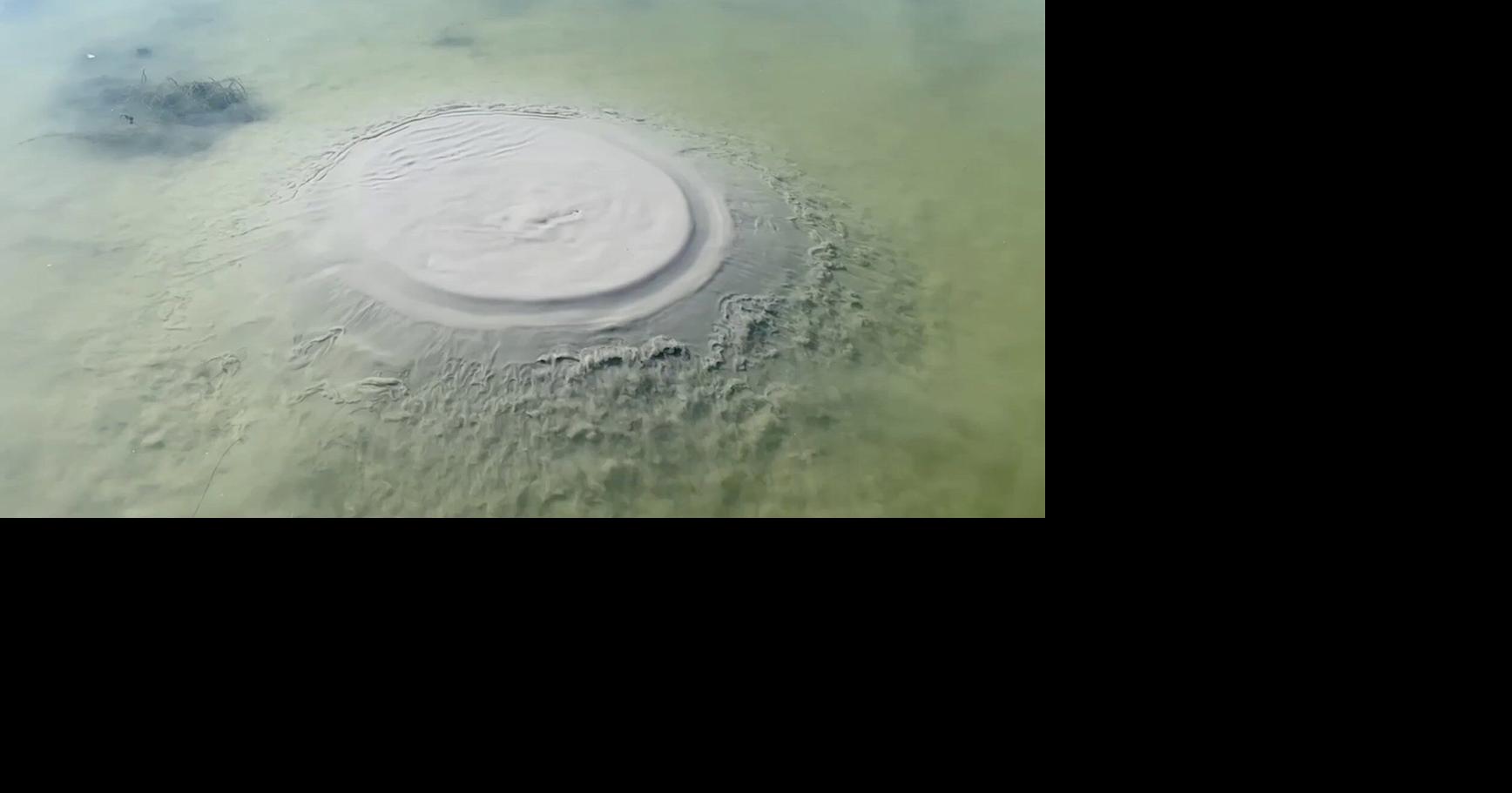 Mysterious volcano like sand mound growing at bottom of South Dakota lake