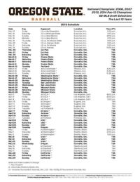 OSU baseball: Beavers release 2015 schedule | Baseball | gazettetimes.com