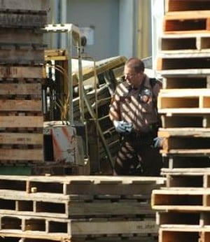 man dies in forklift accident today