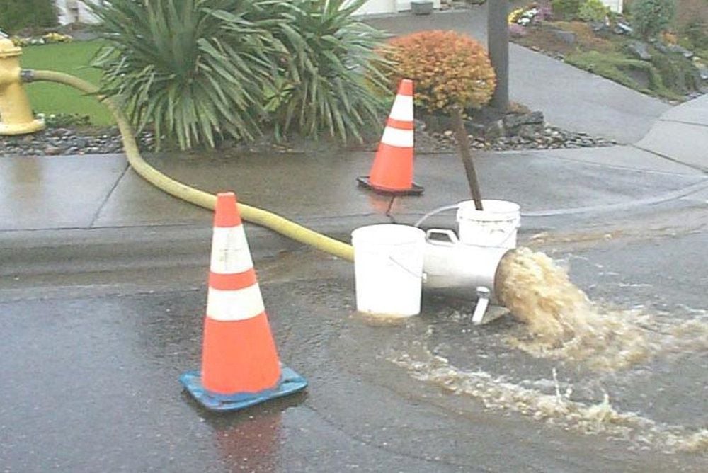 Hydrant flushing