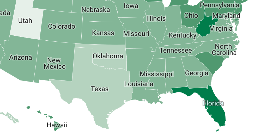 Find out how Oregon compares with other states' median age