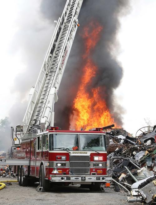 Scrap yard fire