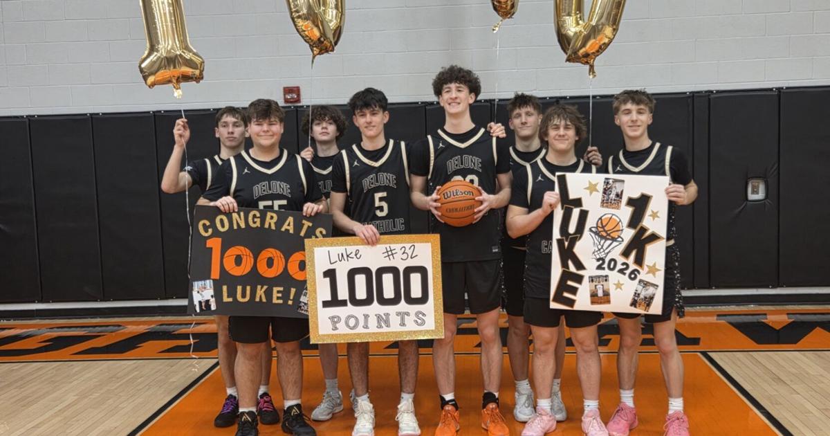 Del One Point Rebert scores 1,000th point as Delone finishes regular season unbeaten ...