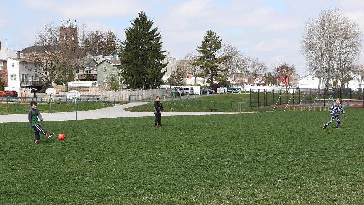 Kicking the soccer ball