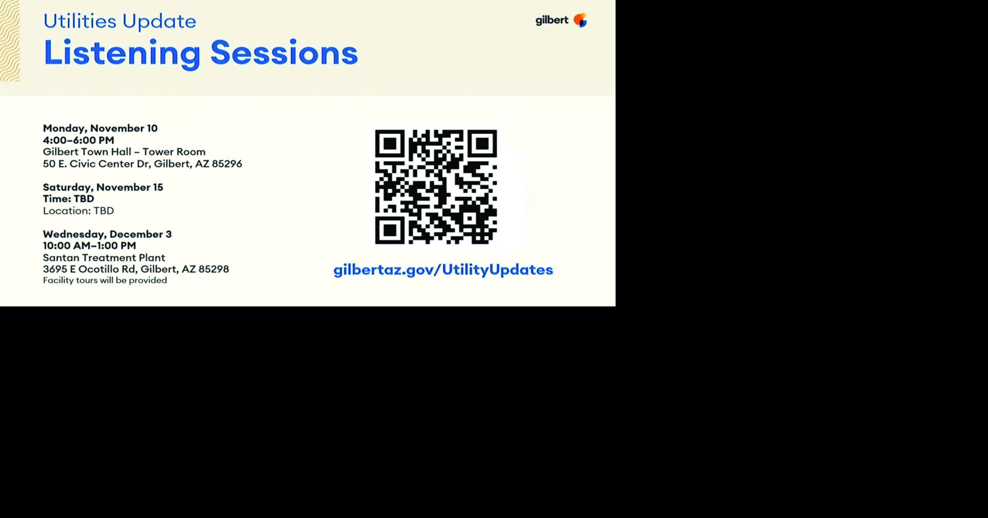 💧 Gilbert sets listening sessions on water woes