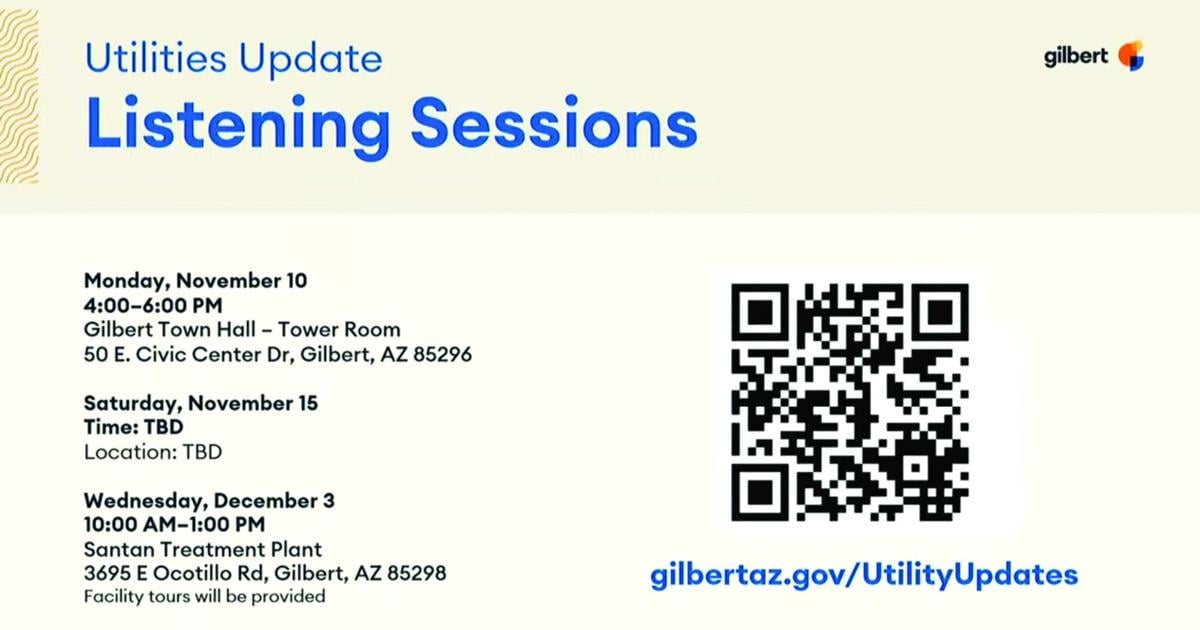 💧 Gilbert sets listening sessions on water woes
