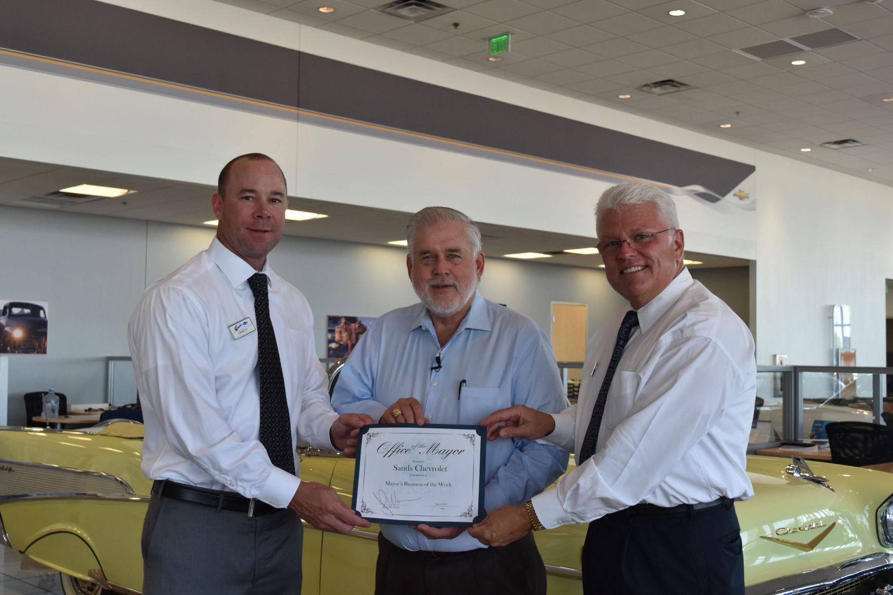 Sands Chevrolet is Mayor s Business of the Week Features