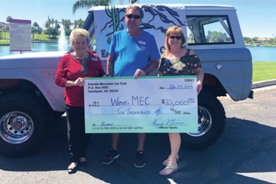 Estrella Mountain Car Club donates $10,000 to West-MEC