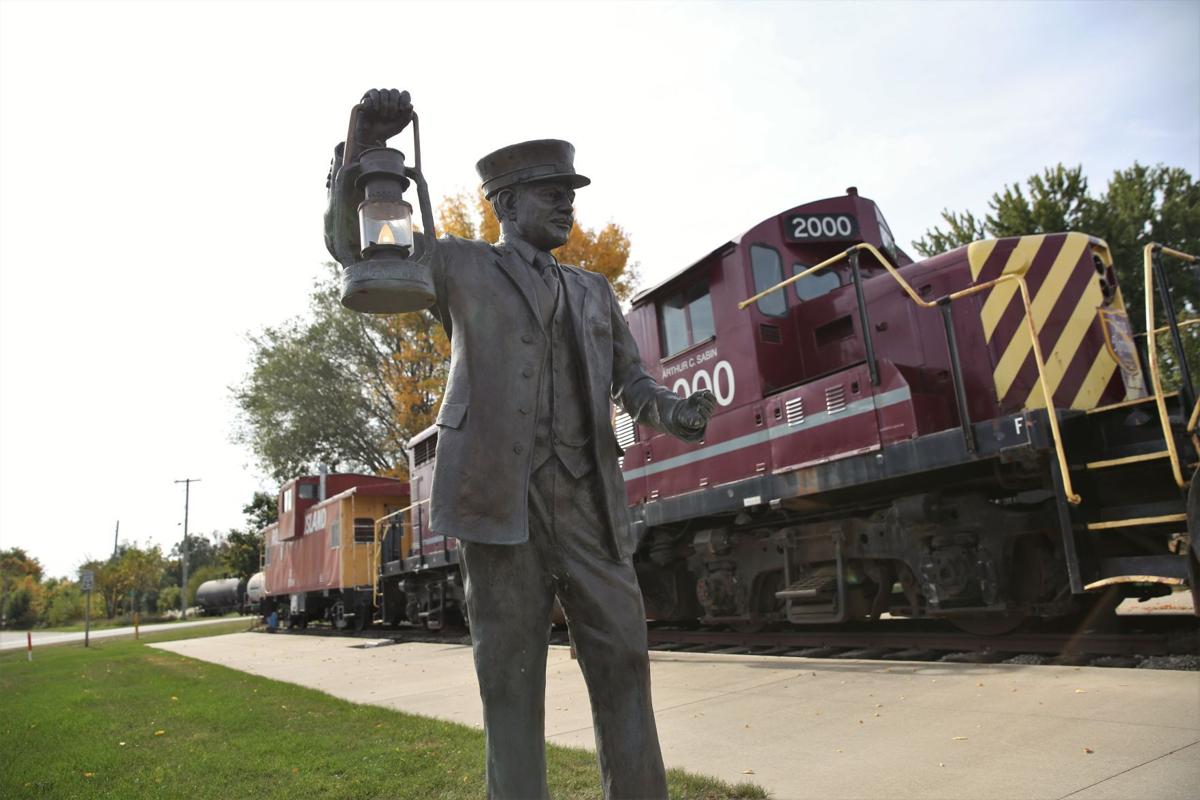 Rock Island Railroad - Conductor statue