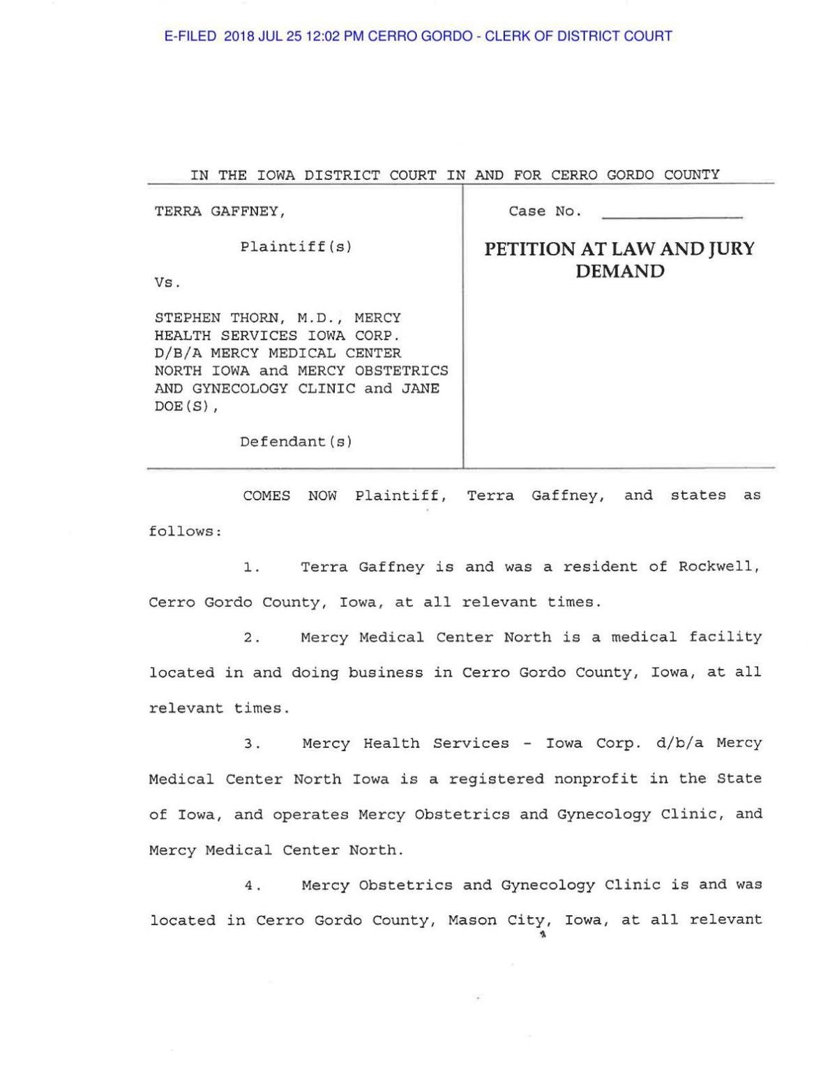 Retired Mason City Ob Gyn Doctor Sued For Medical Malpractice
