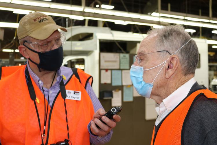 A.J. Taylor KIOW Radio, Chuck Grassley at Winnebago