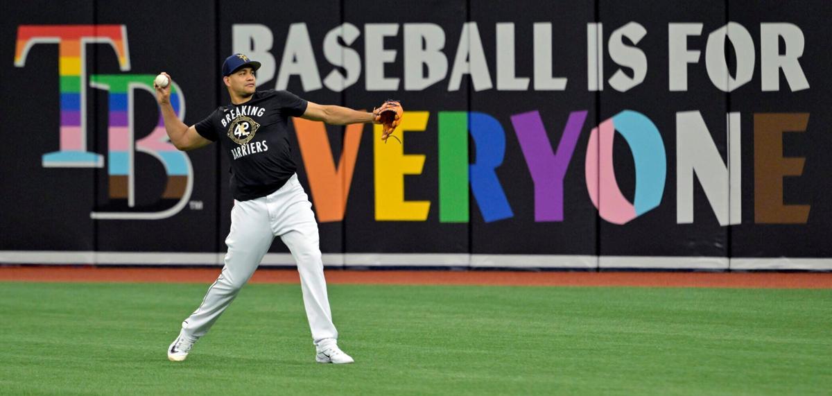 AP PHOTOS: MLB teams celebrate LGBTQ+ community with ballpark Pride Nights