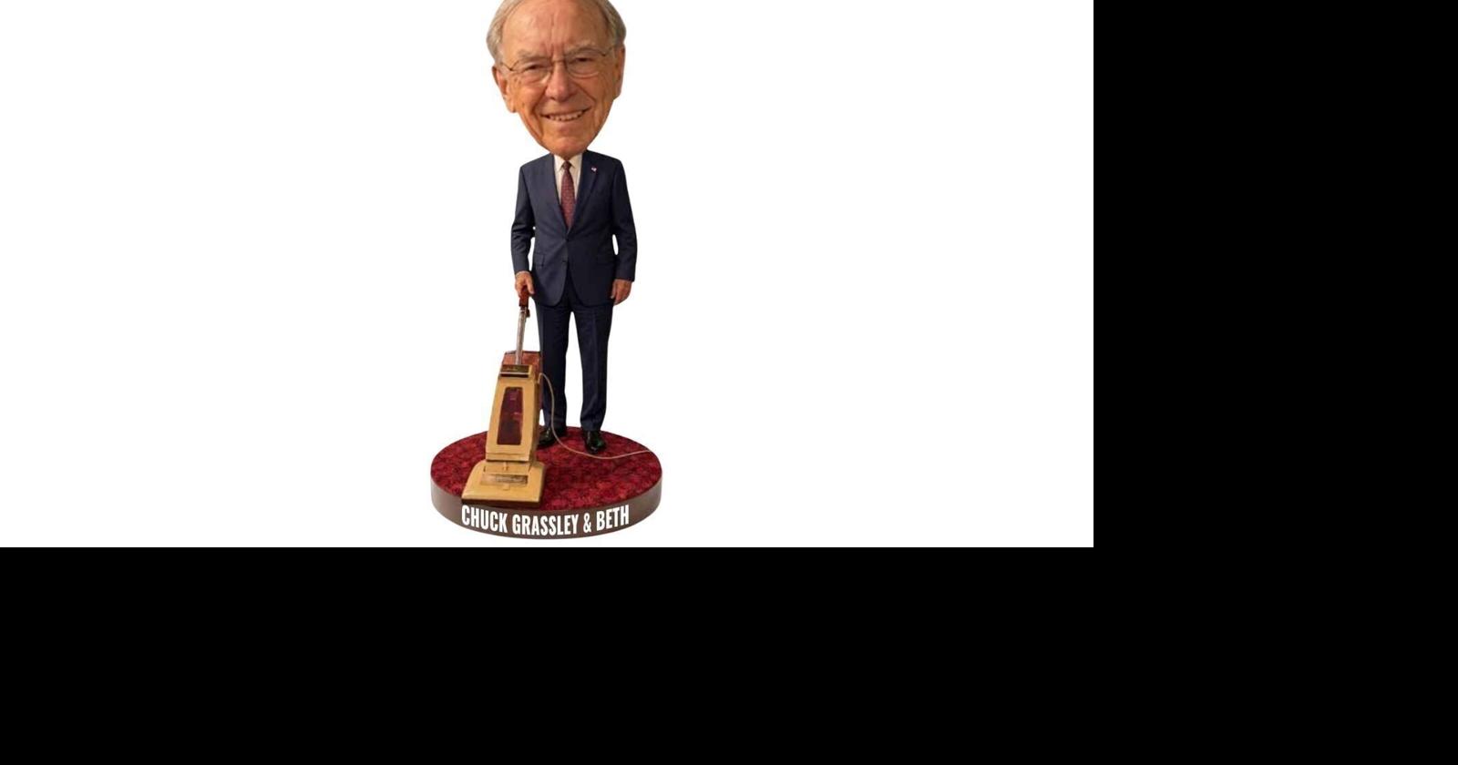 Iowa's Grassley and his vacuum, ‘Beth,' now a bobblehead Museum thinks $30 collectible will ‘bring smiles' Erin Murphy Lee-Gazette Des Moines Bureau Aug 29, 2026 7 mins ago