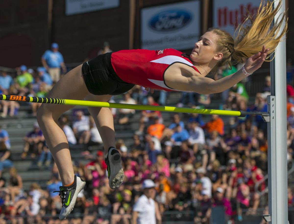 Girls track and field Mason City building upward with deep and