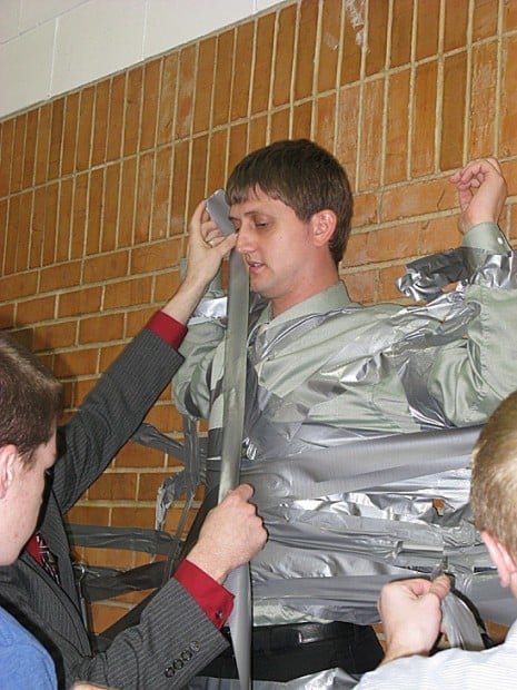 Trask being taped