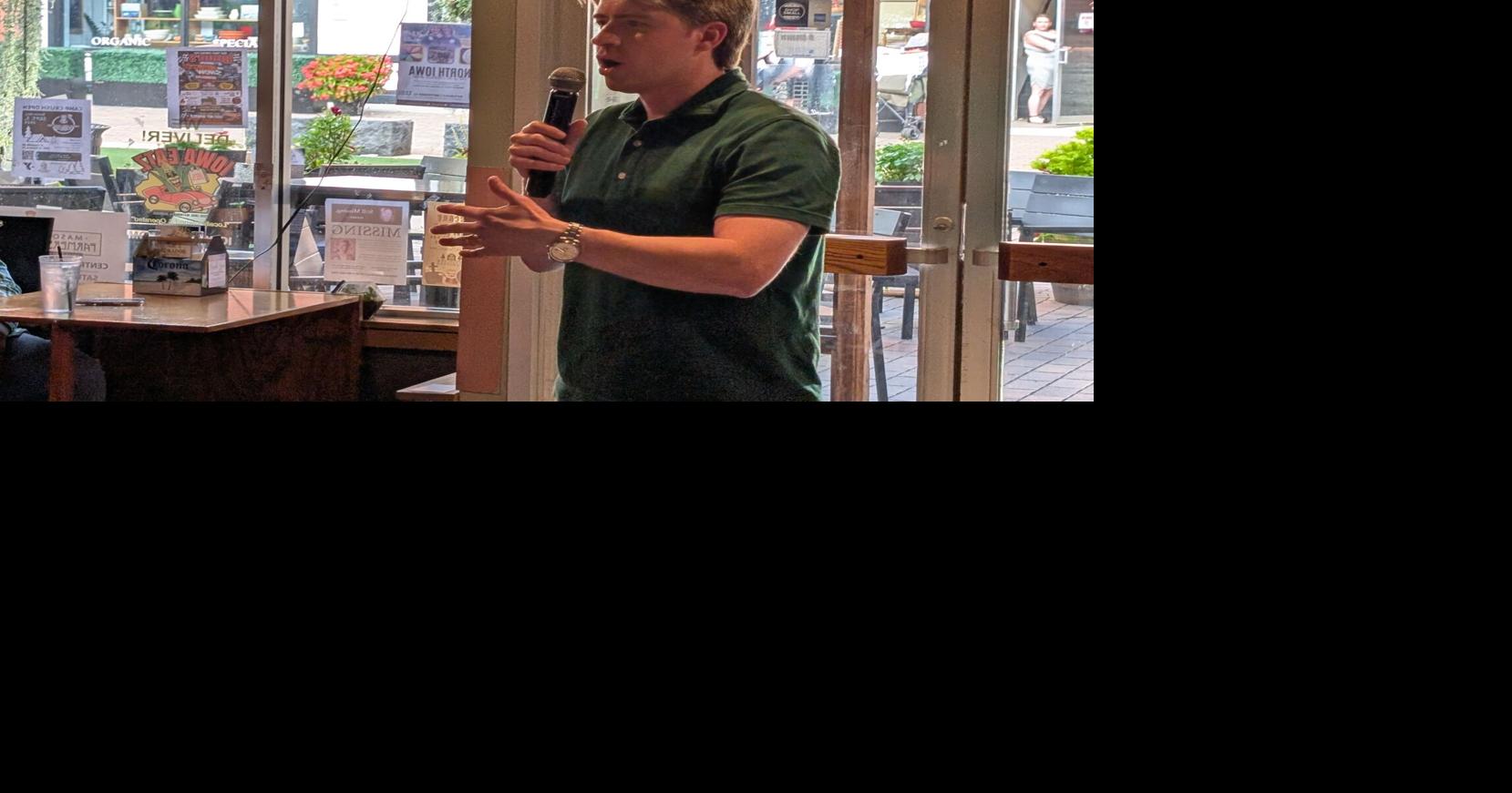 In case you missed it: Taylor Wettach campaigns for Iowa state auditor in Mason City Sep 4, 2026 11 sec ago