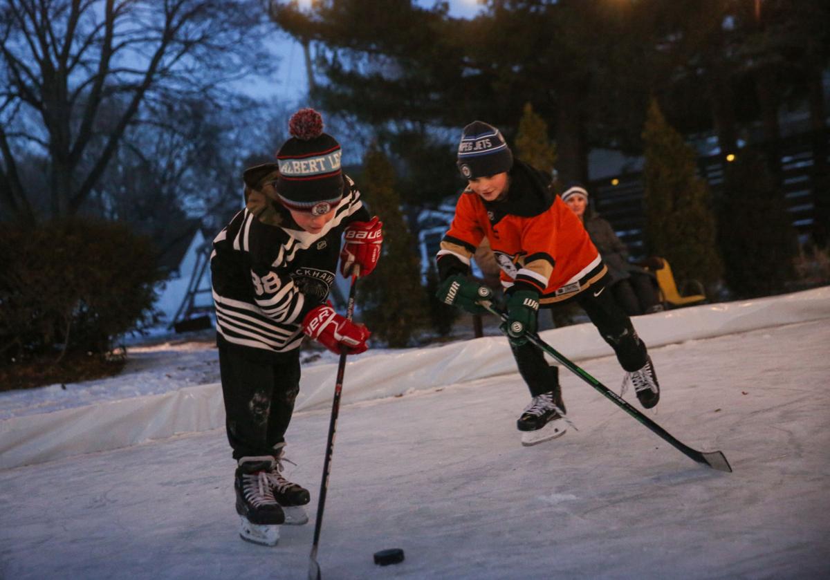 Pretty slick Mason City family turns yard into iceskating rink