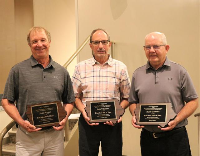 Steve Kappos, John Tibodeau, and Dave Bartlett 2023 Forest City Education Hall of Fame.JPG