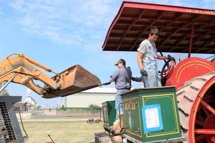 A load of coal arrives to power a Rumely steam engine that is part of the Jerred Ruble collection..JPG