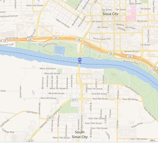 Single lane closures on the U.S. 77/Siouxland Veterans Memorial Bridge over the Missouri River set for Aug. 10-15