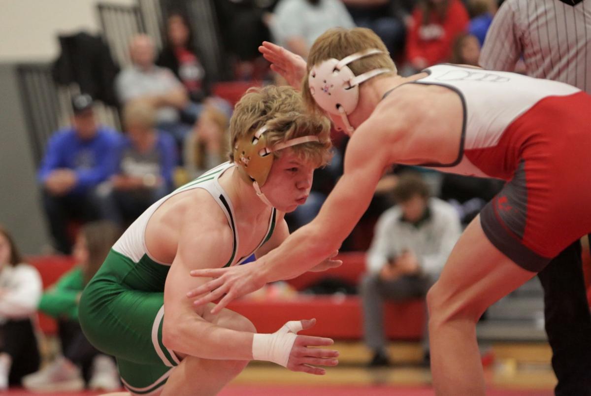 Top of Iowa Conference wrestling Kittleson, Moore